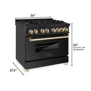 Z Line ZLINE RABZ36CB  Autograph Edition Series 36 Inch Natural Gas, Dual Fuel Freestan — thumbnail 22