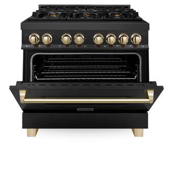 Z Line ZLINE RABZ36CB  Autograph Edition Series 36 Inch Natural Gas, Dual Fuel Freestan — thumbnail 3