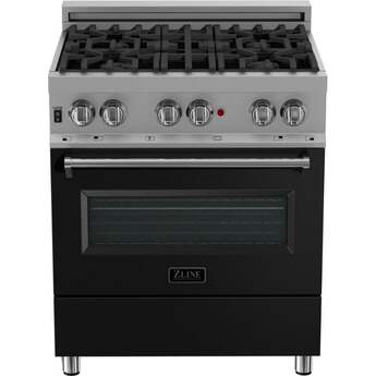 Z Line ZLINE RASBLM30 30 Inch Black Matte Gas Freestanding Range