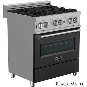 Z Line ZLINE RASBLM30 30 Inch Black Matte Gas Freestanding Range — thumbnail 19