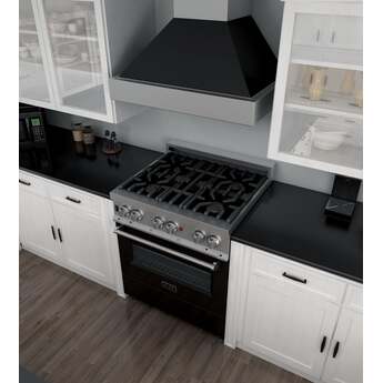 Z Line ZLINE RASBLM30 30 Inch Black Matte Gas Freestanding Range — thumbnail 24