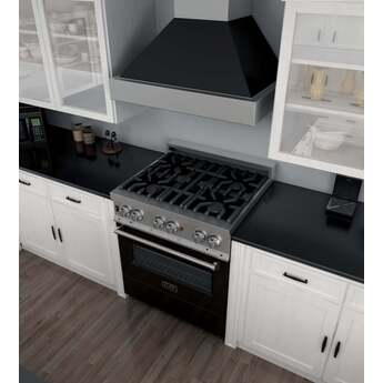 Z Line ZLINE RASBLM30 30 Inch Black Matte Gas Freestanding Range — thumbnail 33