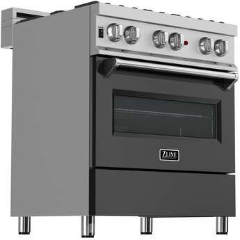 Z Line ZLINE RASBLM30 30 Inch Black Matte Gas Freestanding Range — thumbnail 4