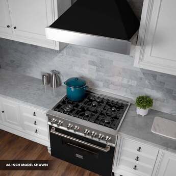 Z Line ZLINE RASBLM30 30 Inch Black Matte Gas Freestanding Range — thumbnail 7