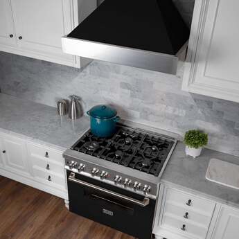 Z Line ZLINE RASBLM30 30 Inch Black Matte Gas Freestanding Range — thumbnail 8