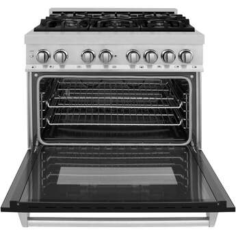 Z Line ZLINE RASBLM36 36 Inch Black Matte Gas Convection Freestanding Range — thumbnail 11