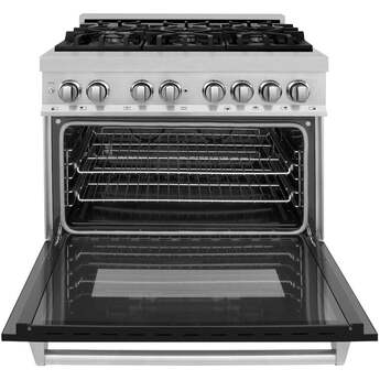 Z Line ZLINE RASBLM36 36 Inch Black Matte Gas Convection Freestanding Range — thumbnail 14