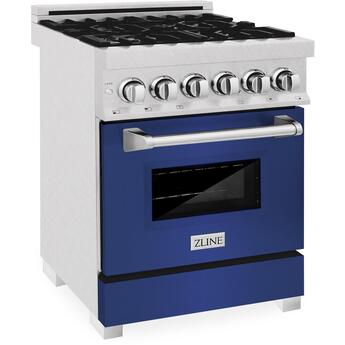 Z Line ZLINE RASBM24  24 Inch Natural Gas, Dual Fuel Freestanding Range in Blue Matte