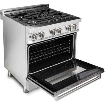 Z Line ZLINE RASN30 30 Inch Snow Stainless Steel Dual Fuel Convection Freestanding Rang — thumbnail 7