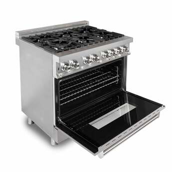 Z Line ZLINE RASN36 36 Inch Snow Stainless Steel Dual Fuel Convection Freestanding Rang — thumbnail 15