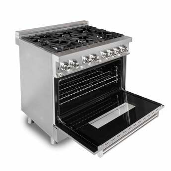 Z Line ZLINE RASN36 36 Inch Snow Stainless Steel Dual Fuel Convection Freestanding Rang — thumbnail 2
