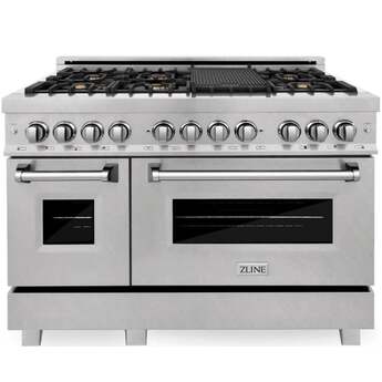 Z Line ZLINE RASN48 48 Inch Snow Stainless Steel Dual Fuel Convection Double Oven Frees