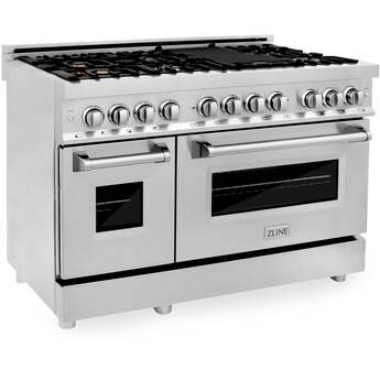 Z Line ZLINE RASN48 48 Inch Snow Stainless Steel Dual Fuel Convection Double Oven Frees — thumbnail 21