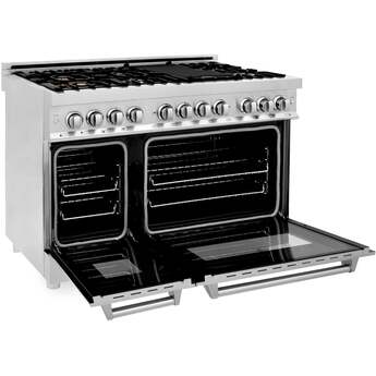 Z Line ZLINE RASN48 48 Inch Snow Stainless Steel Dual Fuel Convection Double Oven Frees — thumbnail 29