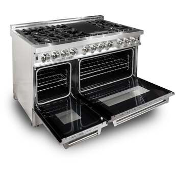Z Line ZLINE RASN48 48 Inch Snow Stainless Steel Dual Fuel Convection Double Oven Frees — thumbnail 32