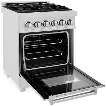 Z Line ZLINE RASSN24 24 Inch Natural Gas, Dual Fuel Freestanding Range in DuraSnow Sta — thumbnail 13