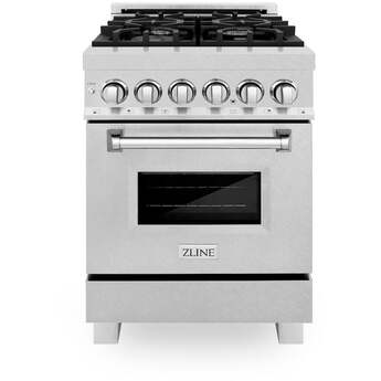 Z Line ZLINE RASSN24 24 Inch Natural Gas, Dual Fuel Freestanding Range in DuraSnow Sta — thumbnail 8