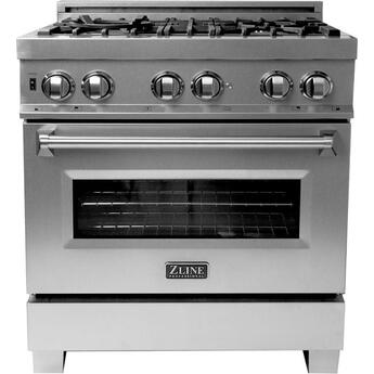 Z Line ZLINE RASSN30 30 Inch Snow Stainless Steel Gas  Freestanding Range