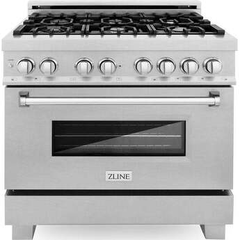 Z Line ZLINE RASSN36 36 Inch Snow Stainless Steel Gas Convection Freestanding Range