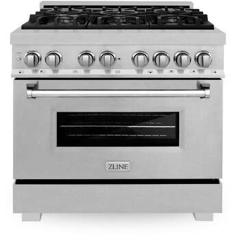 Z Line ZLINE RASSN36 36 Inch Snow Stainless Steel Gas Convection Freestanding Range — thumbnail 10