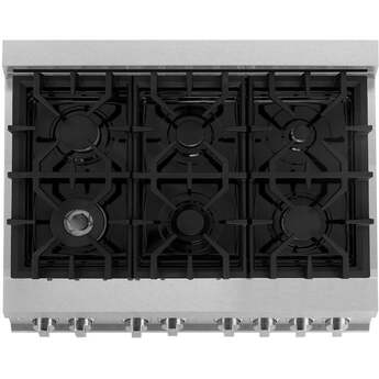 Z Line ZLINE RASSN36 36 Inch Snow Stainless Steel Gas Convection Freestanding Range — thumbnail 12
