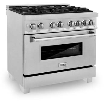 Z Line ZLINE RASSN36 36 Inch Snow Stainless Steel Gas Convection Freestanding Range — thumbnail 16