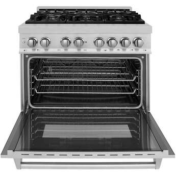 Z Line ZLINE RASSN36 36 Inch Snow Stainless Steel Gas Convection Freestanding Range — thumbnail 19