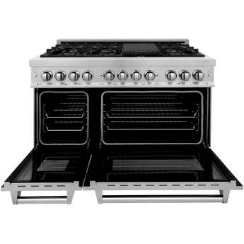 Z Line ZLINE RASSN48 48 Inch Snow Stainless Steel Dual Fuel Double Oven Freestanding Ra — thumbnail 18