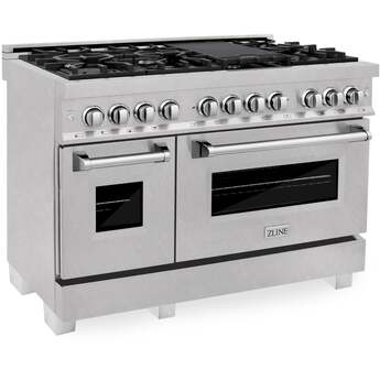 Z Line ZLINE RASSN48 48 Inch Snow Stainless Steel Dual Fuel Double Oven Freestanding Ra — thumbnail 31