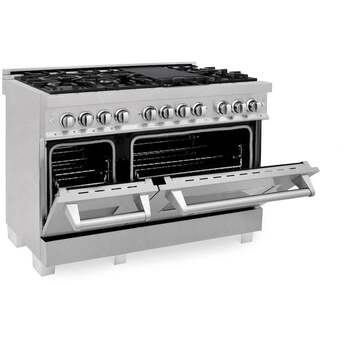Z Line ZLINE RASSN48 48 Inch Snow Stainless Steel Dual Fuel Double Oven Freestanding Ra — thumbnail 32