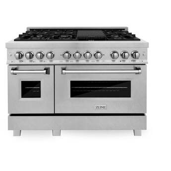 Z Line ZLINE RASSN48 48 Inch Snow Stainless Steel Dual Fuel Double Oven Freestanding Ra — thumbnail 34