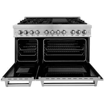 Z Line ZLINE RASSN48 48 Inch Snow Stainless Steel Dual Fuel Double Oven Freestanding Ra — thumbnail 35