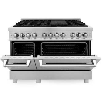 Z Line ZLINE RASSN48 48 Inch Snow Stainless Steel Dual Fuel Double Oven Freestanding Ra — thumbnail 37
