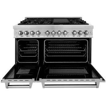 Z Line ZLINE RASSN48 48 Inch Snow Stainless Steel Dual Fuel Double Oven Freestanding Ra — thumbnail 45
