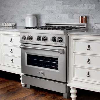 Z Line ZLINE RASSNBR30 30 Inch DuraSnow Stainless Steel Dual Fuel Freestanding Range, i — thumbnail 13