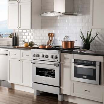 Z Line ZLINE RASSNBR30 30 Inch DuraSnow Stainless Steel Dual Fuel Freestanding Range, i — thumbnail 2