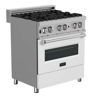 Z Line ZLINE RASSNBR30 30 Inch DuraSnow Stainless Steel Dual Fuel Freestanding Range, i — thumbnail 23