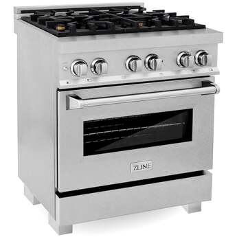 Z Line ZLINE RASSNBR30 30 Inch DuraSnow Stainless Steel Dual Fuel Freestanding Range, i — thumbnail 4