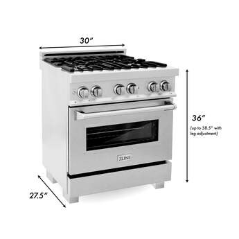 Z Line ZLINE RASSNBR30 30 Inch DuraSnow Stainless Steel Dual Fuel Freestanding Range, i — thumbnail 40