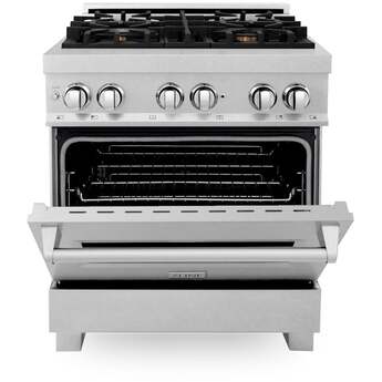 Z Line ZLINE RASSNBR30 30 Inch DuraSnow Stainless Steel Dual Fuel Freestanding Range, i — thumbnail 48