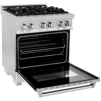 Z Line ZLINE RASSNBR30 30 Inch DuraSnow Stainless Steel Dual Fuel Freestanding Range, i — thumbnail 5
