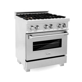 Z Line ZLINE RASSNBR30 30 Inch DuraSnow Stainless Steel Dual Fuel Freestanding Range, i — thumbnail 6