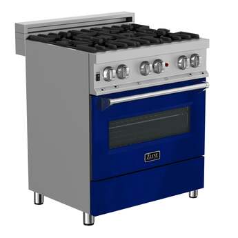 Z Line ZLINE RASSNBR30 30 Inch DuraSnow Stainless Steel Dual Fuel Freestanding Range, i — thumbnail 8