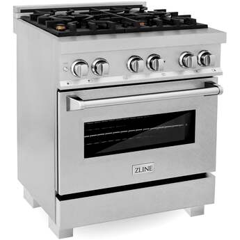 Z Line ZLINE RASSNBR30 30 Inch DuraSnow Stainless Steel Dual Fuel Freestanding Range, i — thumbnail 9