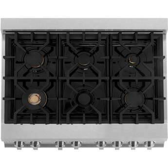 Z Line ZLINE RASSNBR36 36 Inch DuraSnow Stainless Steel Dual Fuel Freestanding Range, i — thumbnail 15