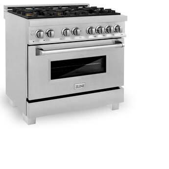 Z Line ZLINE RASSNBR36 36 Inch DuraSnow Stainless Steel Dual Fuel Freestanding Range, i — thumbnail 16