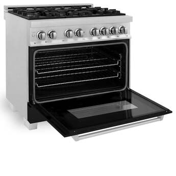 Z Line ZLINE RASSNBR36 36 Inch DuraSnow Stainless Steel Dual Fuel Freestanding Range, i — thumbnail 19