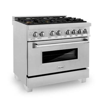 Z Line ZLINE RASSNBR36 36 Inch DuraSnow Stainless Steel Dual Fuel Freestanding Range, i — thumbnail 25