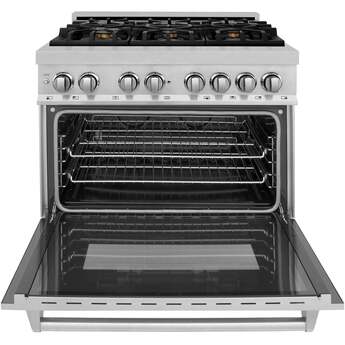 Z Line ZLINE RASSNBR36 36 Inch DuraSnow Stainless Steel Dual Fuel Freestanding Range, i — thumbnail 40