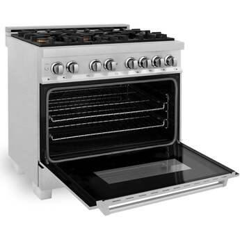 Z Line ZLINE RASSNBR36 36 Inch DuraSnow Stainless Steel Dual Fuel Freestanding Range, i — thumbnail 45